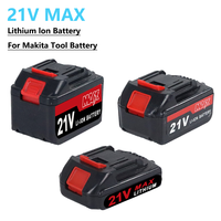 18V 20V 21V High-Power Rechargeable Lithium Ion Battery with Charger for Makita BL1830 BL1840 BL1850 Power Tool Battery