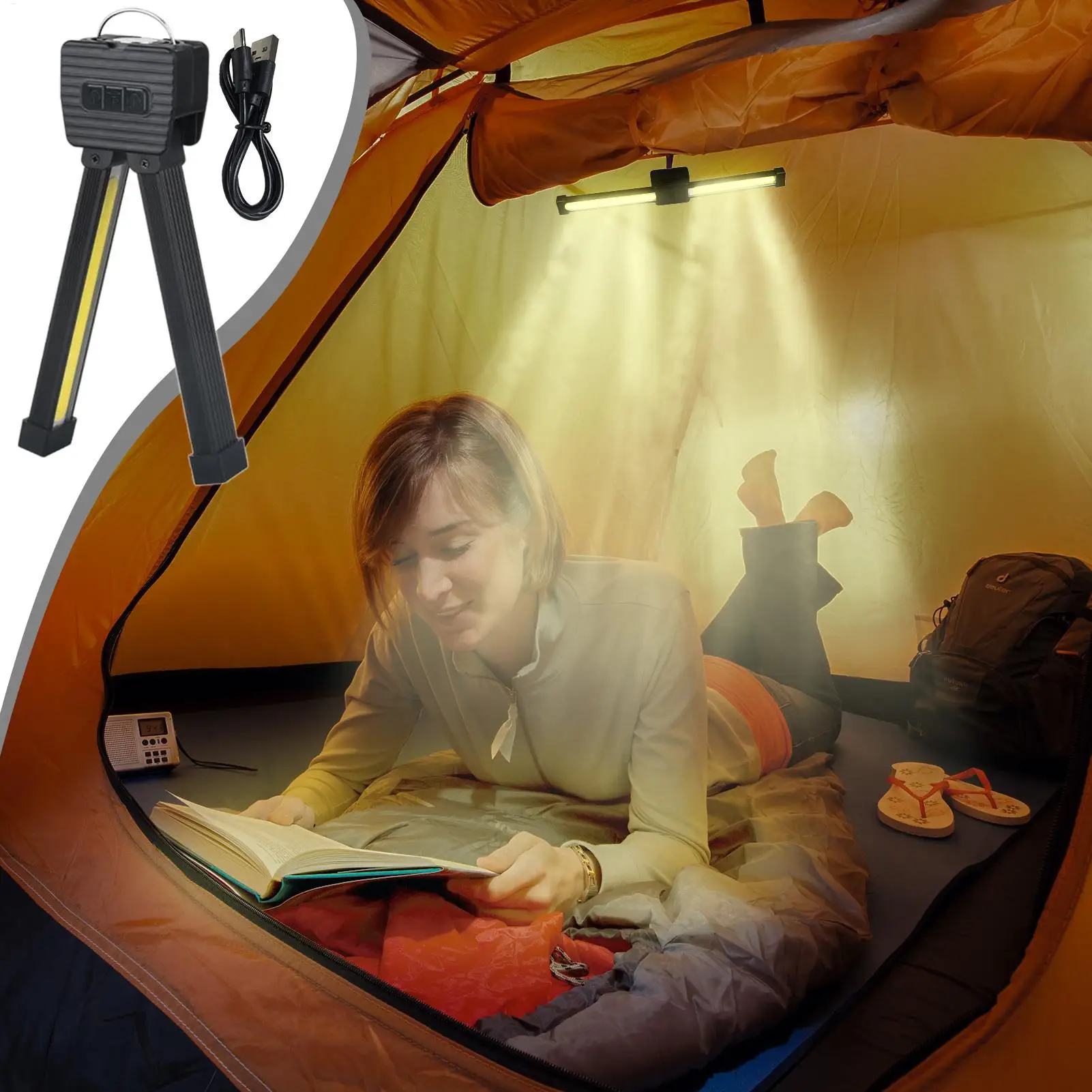 

Спортивная лампа для позирования, водонепроницаемая магнитная лампа для позирования с крючком, вращение на 180 градусов, рабочий фонарь, ручной фонарик с затемнением 7 классов