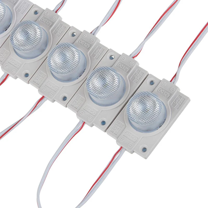 

Super Bright 20pcs 3030 1.5W Injection LED Module String with Lens 12V 36 x 25 IP65 Waterproof Advertising Light Sign Backlight