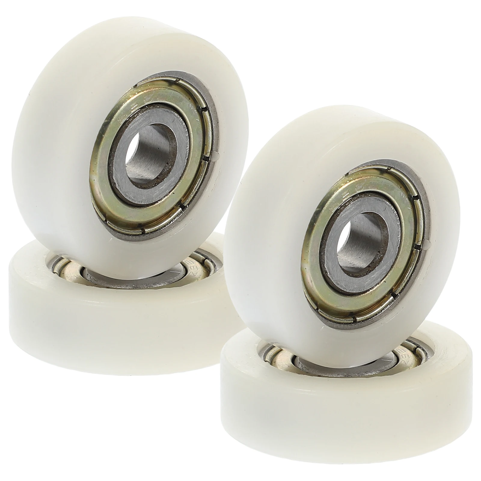 

4 Pcs 6x26x8mm Nylon Bearing Wheel Rigid Caster Sliding Gate Rollers Heavy Duty Pulley Garage Door Hardware Accessories Steel