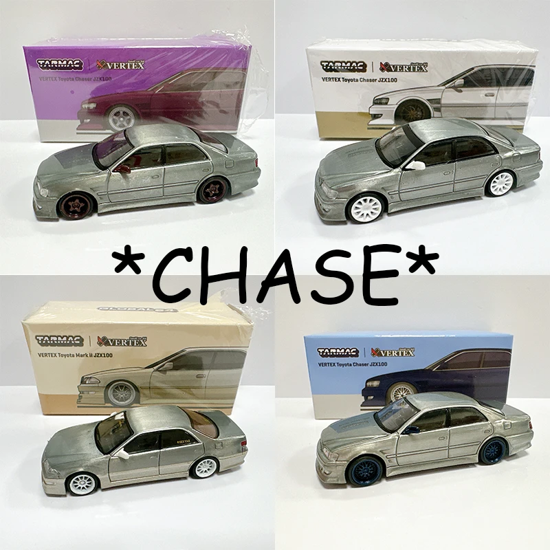 

**CHASE** Tarmac Works 1:64 VERTEX Toyota Mark ll Chaser JZX100 Car Model Collection Miniature Toy Hidden Items TW