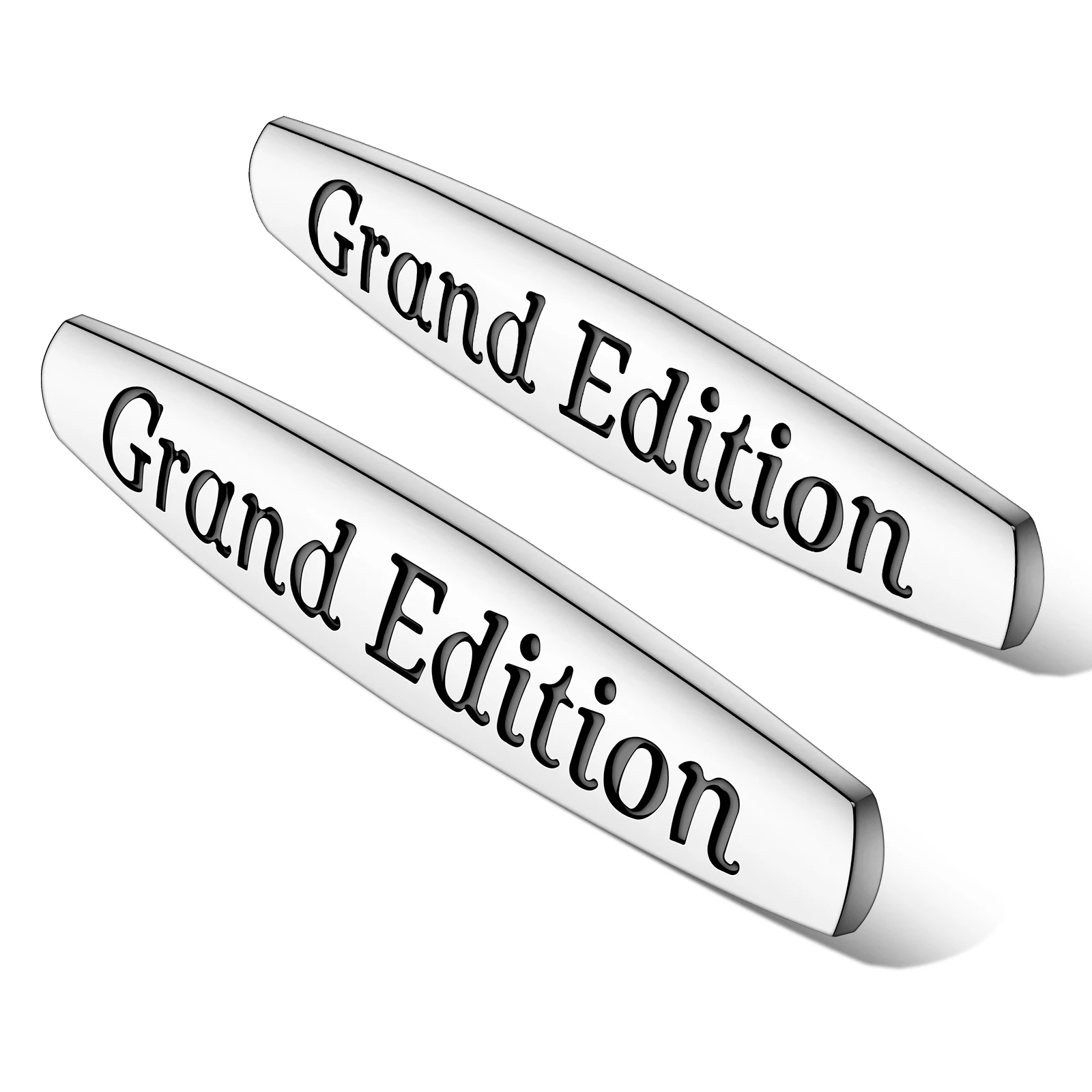 قطعتان من علامة جانبية لحاجز مرسيدس بنز الإصدار الكبير لون فضي #3