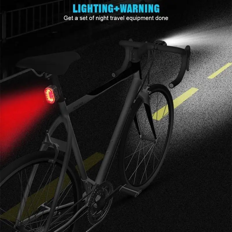 Bike Lights Waterproof Led Front Rear Light LED USB Rechargeable Headlight Taillight Set Bright Flashlight Safety Cycling Lights