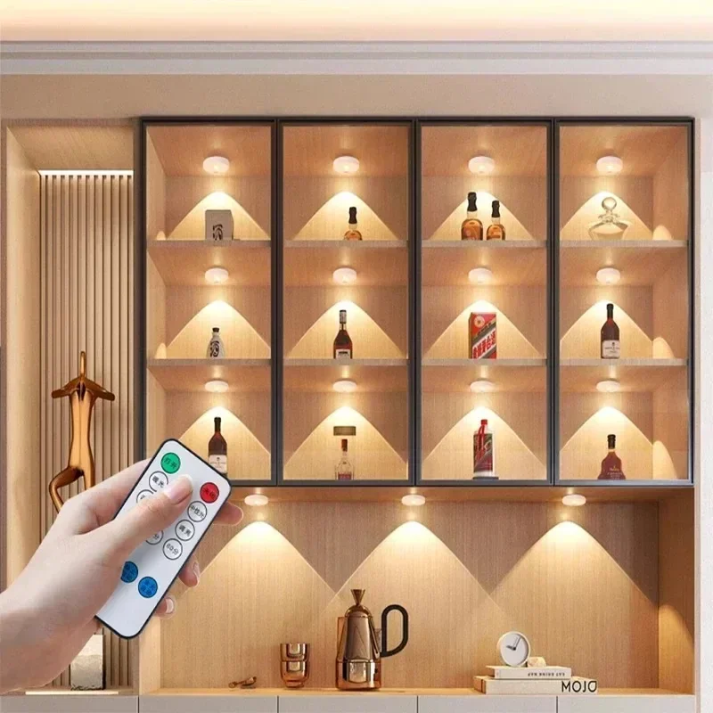 

Motion Sensor Night Light 3 Colors LED Under Cabinet Lights Control Wireless Dimmable Night Lamp LED Lights for Wardrobe Light