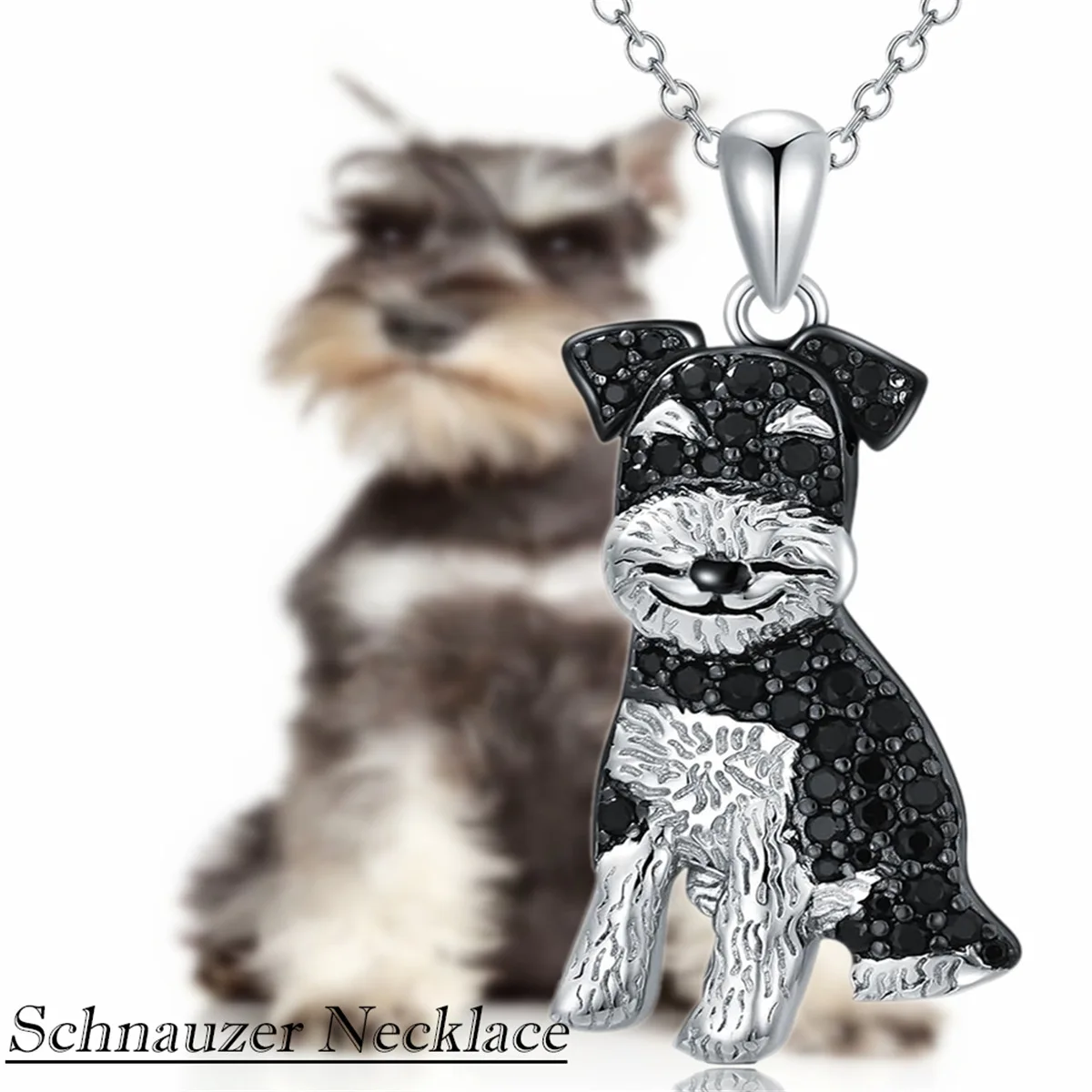 

Creative Cute Rottweiler Pendant Necklace Fashion Pet Dog Jewelry Accessories Women's Pet Puppy Decoration Birthday Memorial Gif