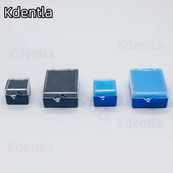 100pcs 1inch 2inch Dental Implant Storage Box With Sponge Denture Plastic Tooth Box Blue Black White Dentistry Tool Laboratory