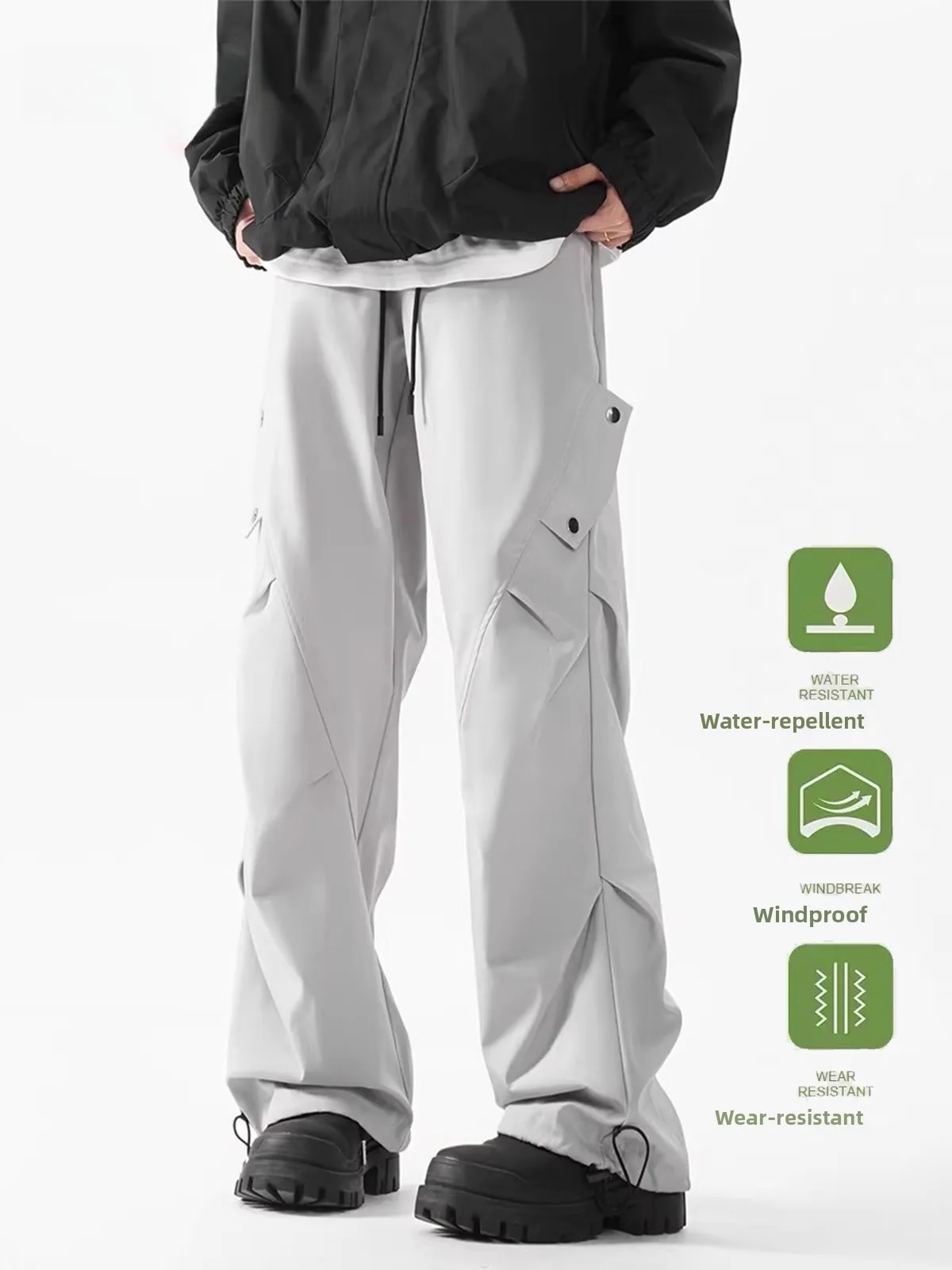 

Мужские тактические брюки American Sle Rivet: модные, прямые, широкие, рабочие, повседневные, универсальные, водонепроницаемые, не мнущиеся...