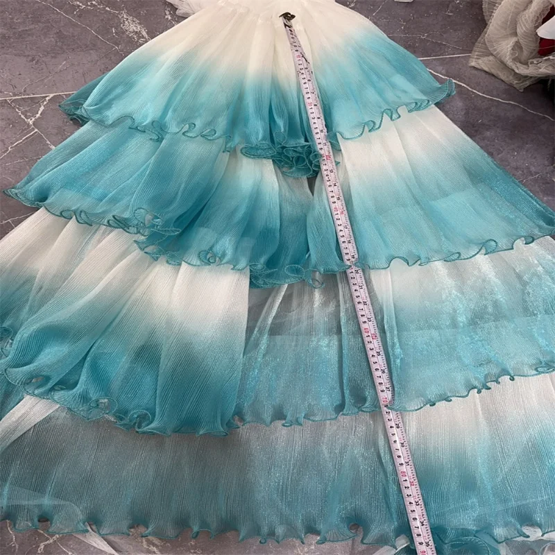 

Double-layer Gradient Glitter Yarn Fabric for DIY Sewing Dress Flower Packaging Accessories Clothing Fashion Material Cloth