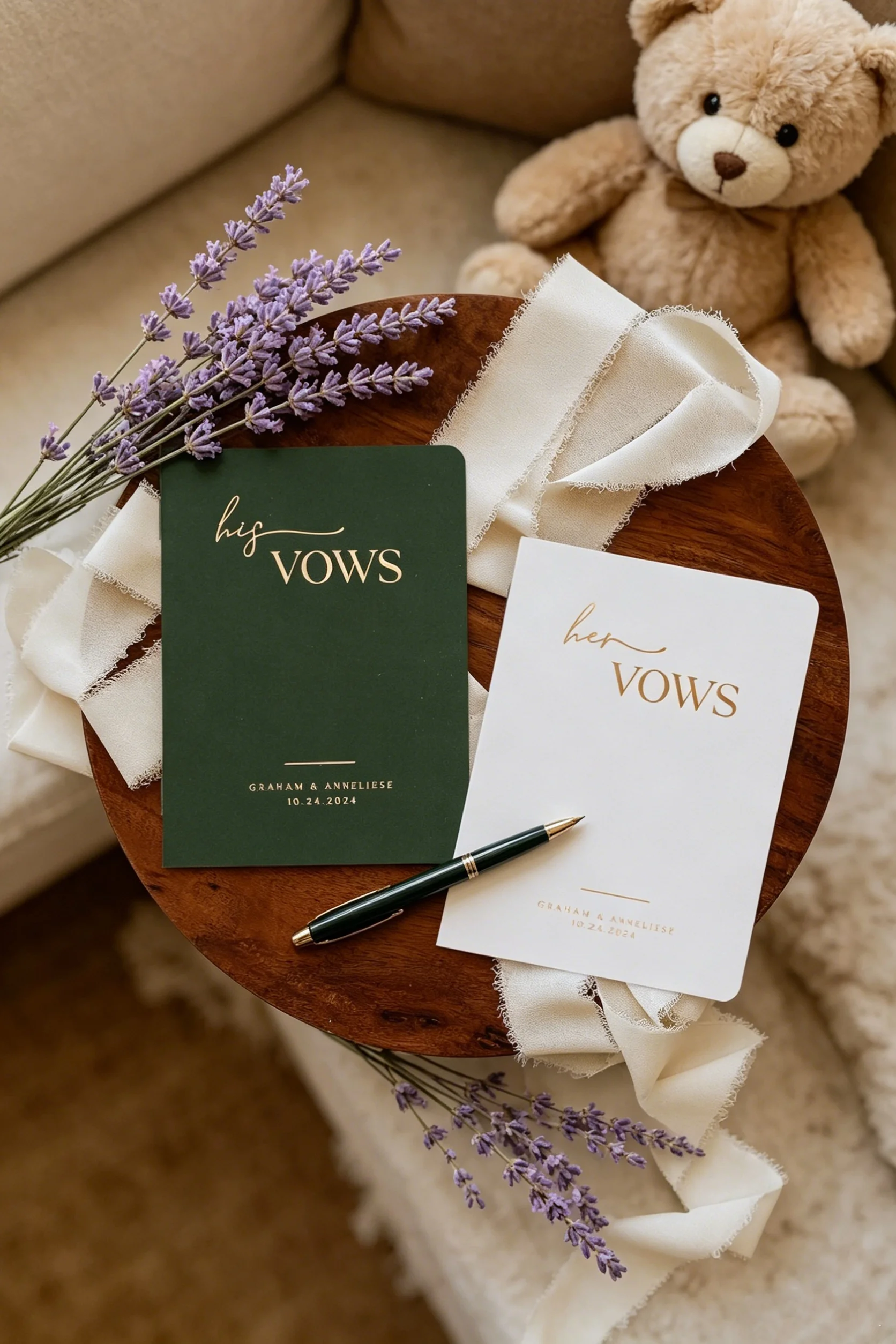 

Wedding vow books, Custom wedding vow book, Personalized gift for bride and groom, Marriage vow renewal book, Gold foil, His and