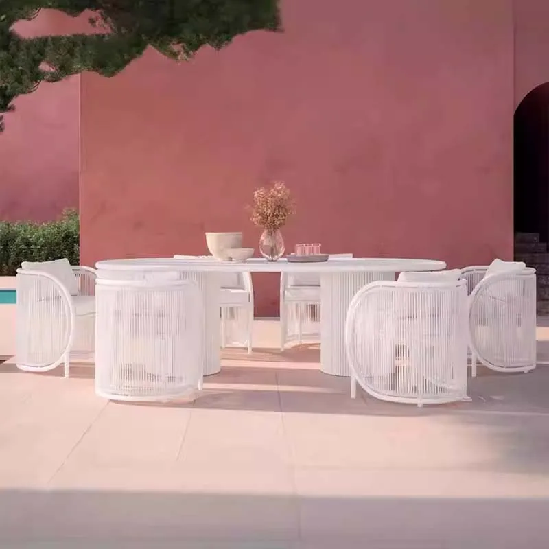 바 빌라 정원 의자 잔디 안뜰 단순 거실 정원 의자 발코니 알루미늄 가구 Gartenstuhl MHSF