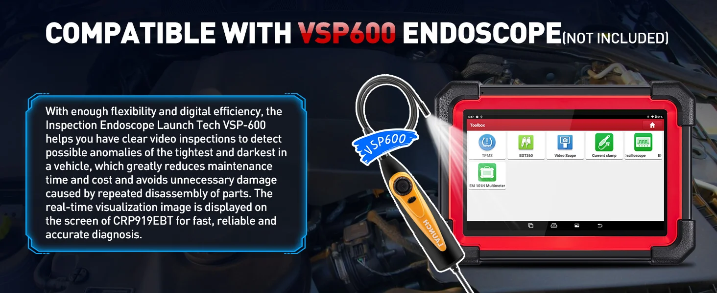LAUNCH X431 CRP919E BT OBD2 Scanner CAN FD DOIP 32 Reset-Funktionen Vollsystem-ECU-Codierung Bidirektionale Diagnose-Scan-Tools für Autos – Detail 20