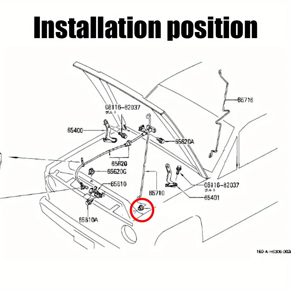 10 Stück Motorhaubenhalterung für Honda, Toyota, Lexus Kunststoff-Motorhaubenstütze Propellerstange mit Öse Auto-Zubehör – Detail 2