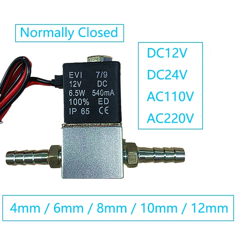 

Compressor Valve 1/4" Normally Closed Pneumatic Aluminum Solenoid Valves DC 12V 24V AC 110V 220V Voltage 2 Way For Air Water Oil