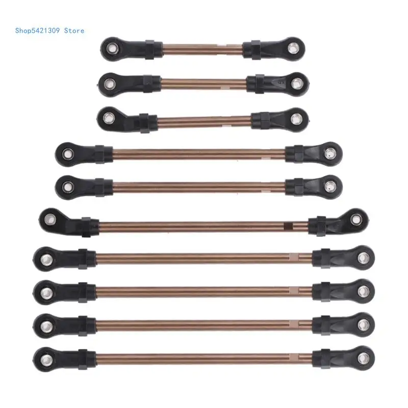 

10Pcs Stainless Steel Link with Plastic Rod Ends for 1:10 TRX4RC 324mm Wheelbase Remote Control Crawler Car Accessories