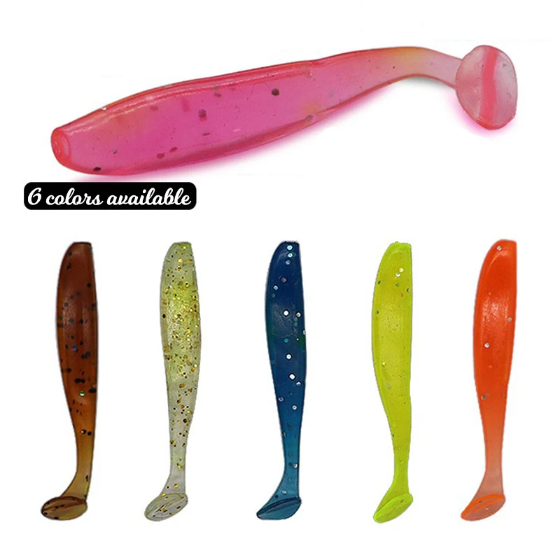 

Laser Sequins Lure T-Tail Soft Artificial Lures Multi-Color Fishing Lures Outdoor Fishing Supplies Accessories