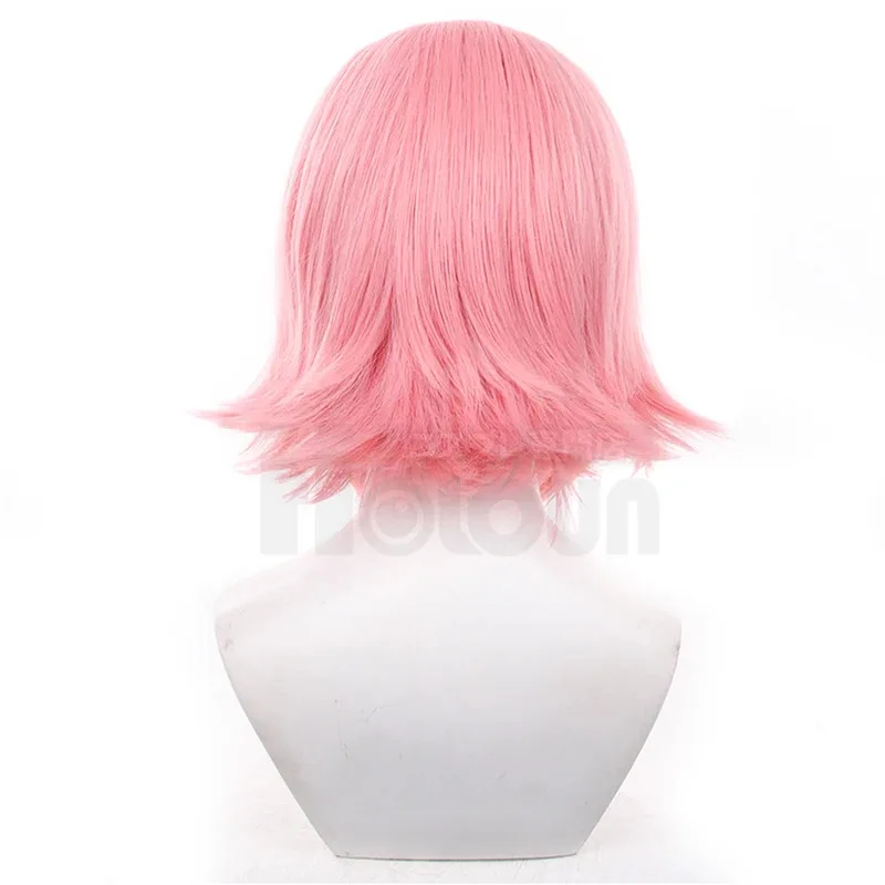 HOLOUN Anime Haruno Sakura Cosplay Wig Rose Net Synthetic Fiber Adjustable Size Heat Resistant Cap Christmas