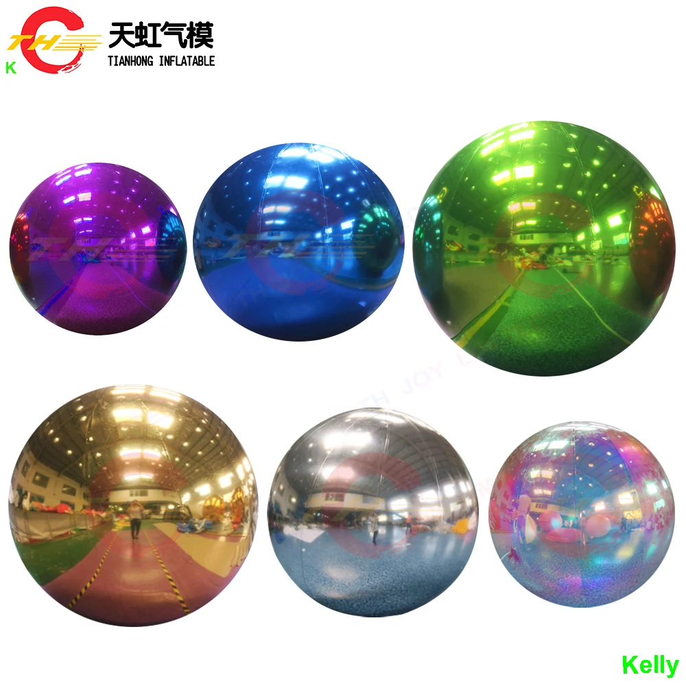 

Free Door Shipping 3m Dia Giant Inflatable Mirror Balloon Reflective Balls Hanging Ceiling Decoration