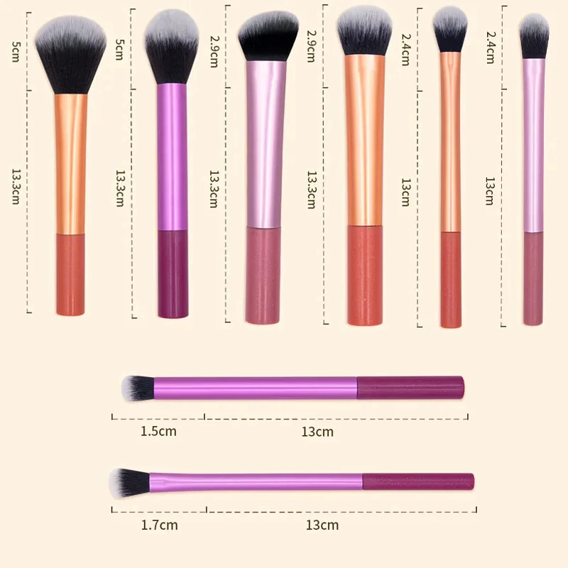 8PCS Makeup Brushes Set For Cosmetic Foundation Powder Blush Eyeshadow Kabuki Blending Real Techniques Make Up Brush Beauty Tool