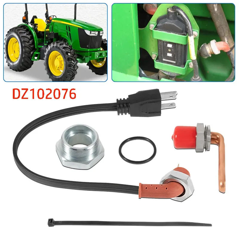 DZ102076 Engine Coolant Heater Kit with Power Cord Fits for John Deere Tractors |Fits Models 2550, 2350, 2555, 2355,and More