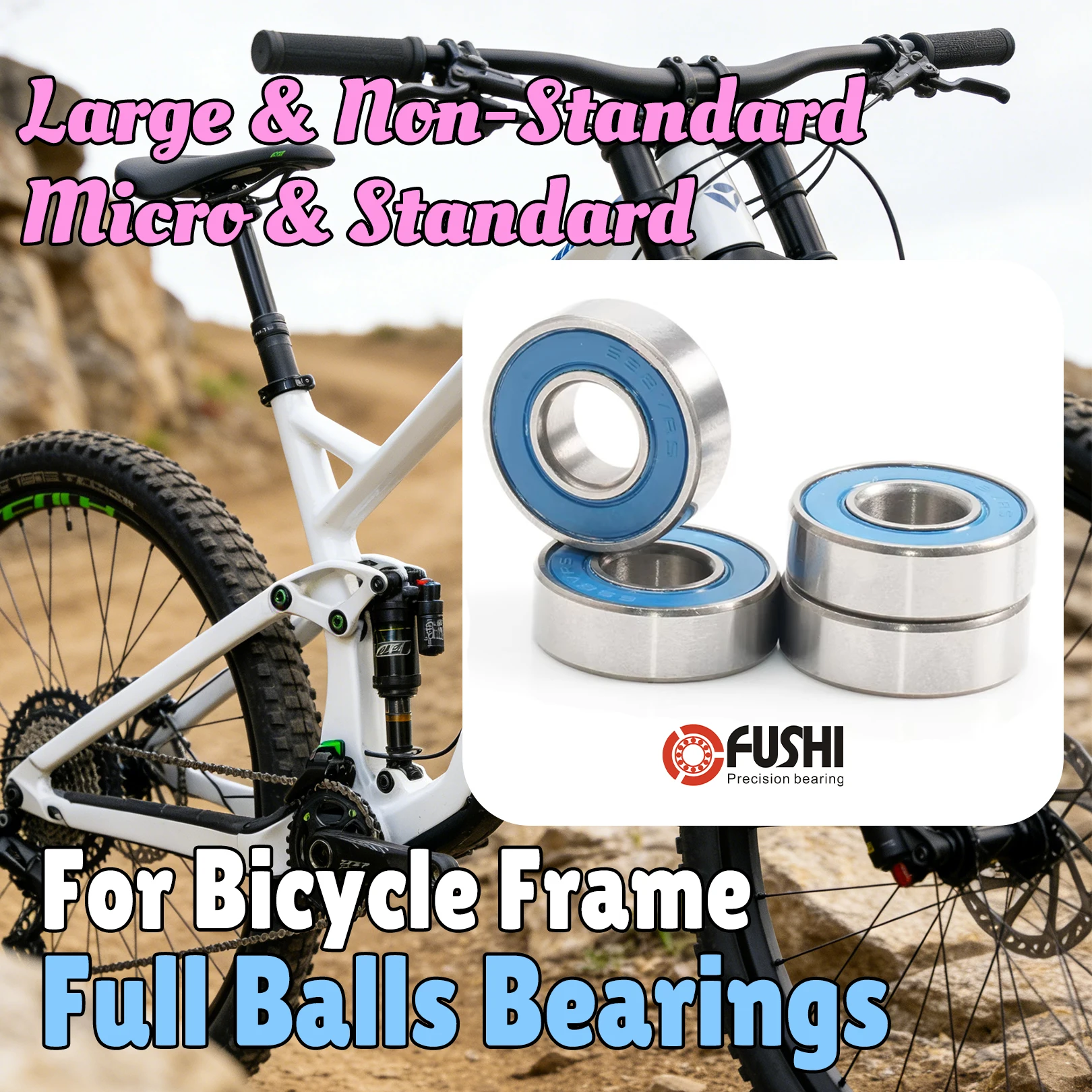 4 قطعة محامل ماكس 608 688 698 699 398 6000 6001 14226 16257 17286 17287 كامل الكرة RVFB 2RS RSV لاستبدال إطار الدراجة LLU #1