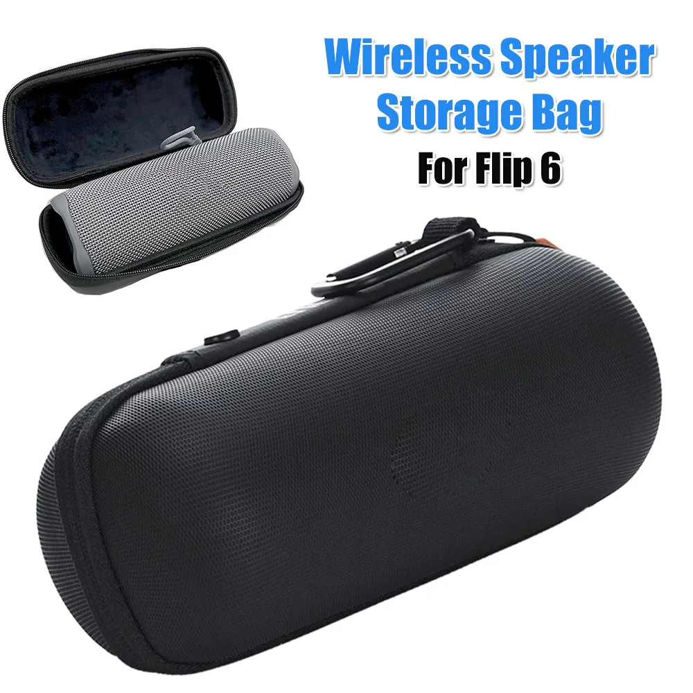 Tragbare Bluetooth-Lautsprecher-Tasche für Flip6 TPU Nylon EVA Hartschale mit Handschlaufe Karabiner Wasserdichte Reise-Tragetasche
