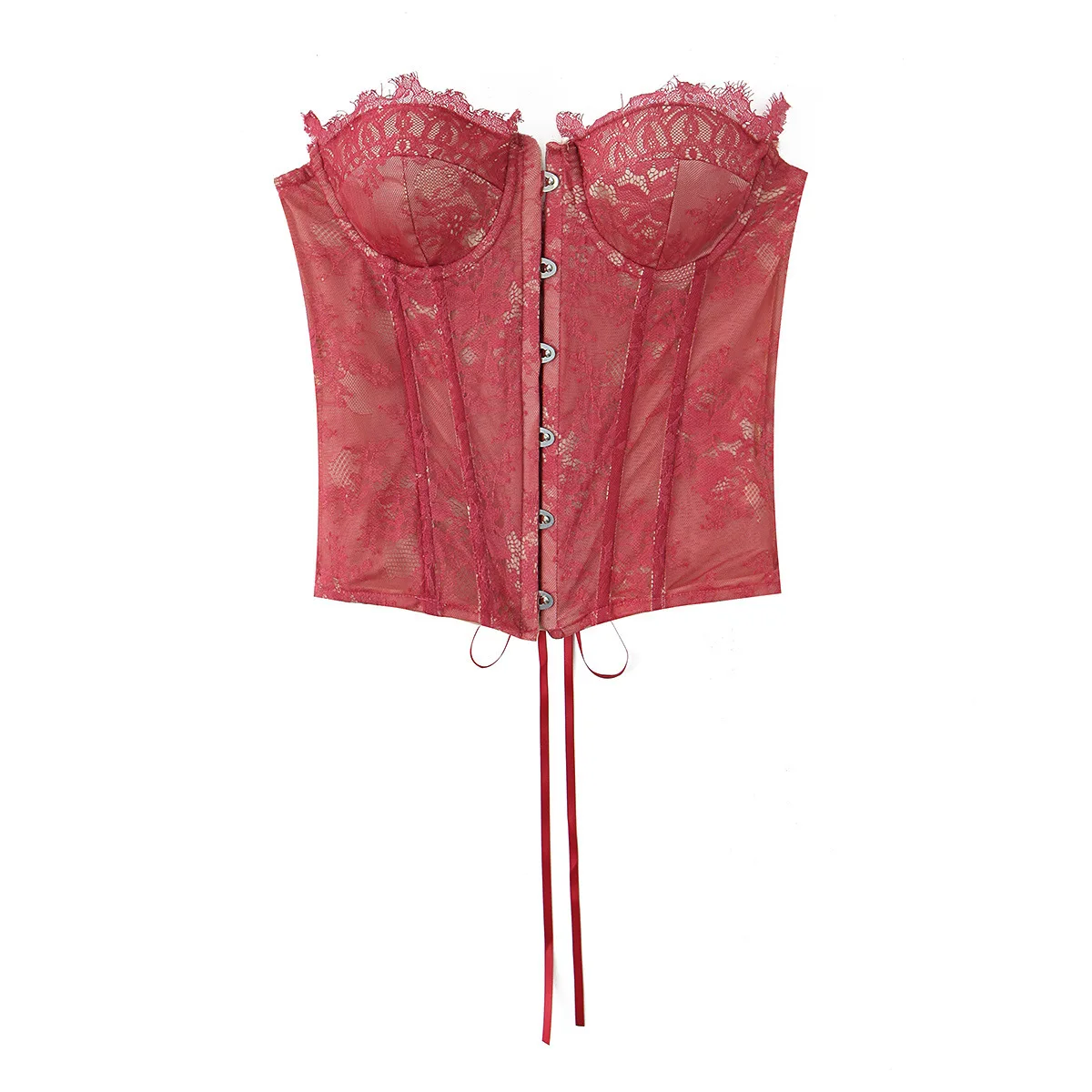 

Withered Fashionable Temperament Women's Clothing Wholesale Vest Pure Desire Strapless Wear Paired With Fishbone Top