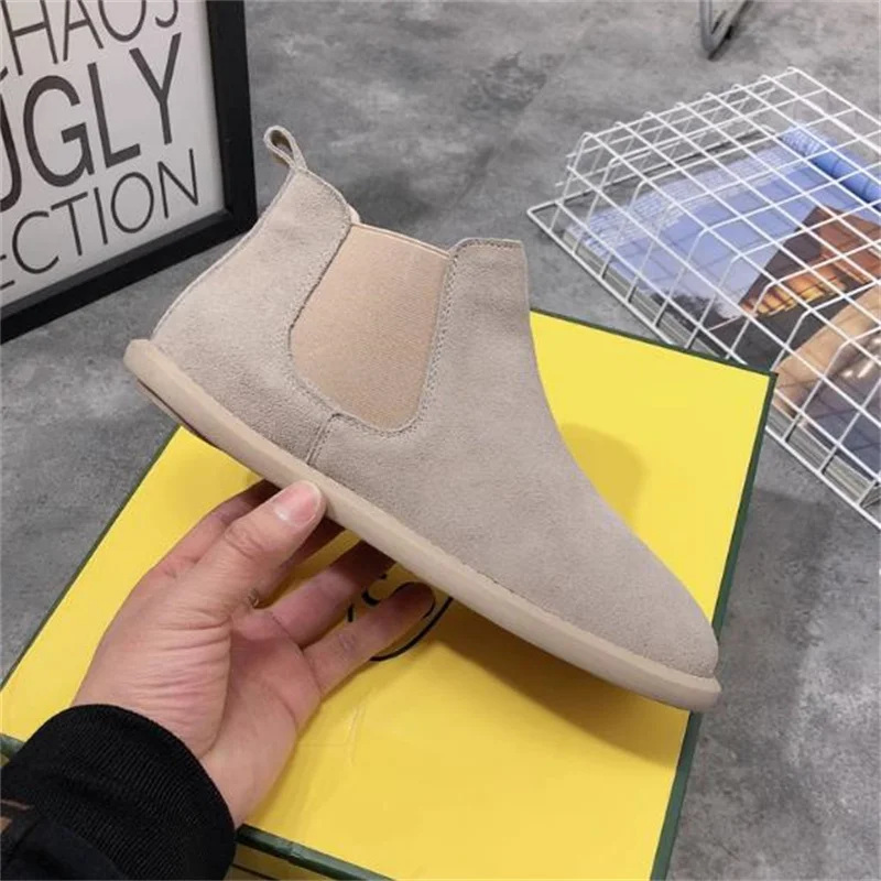 Rozmiar 35 40 skórzany Chelsea Boots dla kobiet w stylu Vintage brytyjski buty za kostkę na co dzień oddychające buty do chodzenia