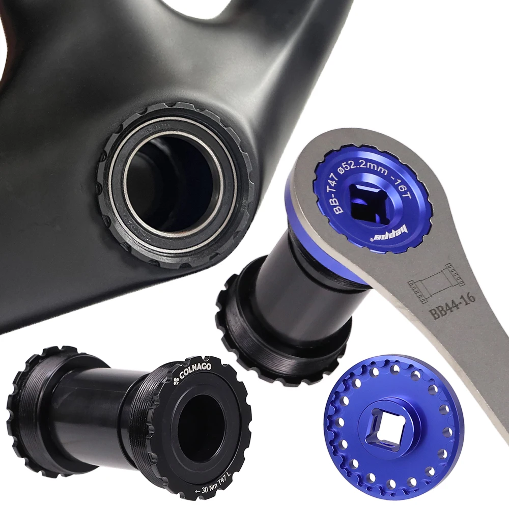 HEPPE Bicycle T47 Bottom Bracket Installation and Removal Tool Bike Bottom Bracket Wrench for 49-53mm 12T 16T T47 BB Repairing