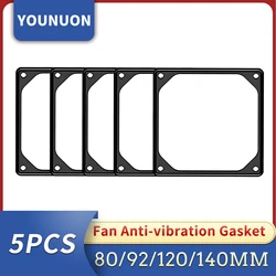 5 adet 80mm 92mm 120mm 140mm anti-titreşim silikon Fan conta gürültü azaltma susturucu conta Pad için PC bilgisayar kasa fanı