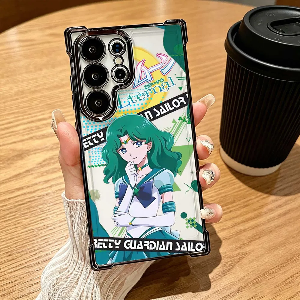Anime Girl S-Sailors M-Moons Anti-Drop Funda For Samsung Galaxy S26 S25 S24 S23 S22 S21 FE Ultra Plus 5G Soft Cover Phone Case