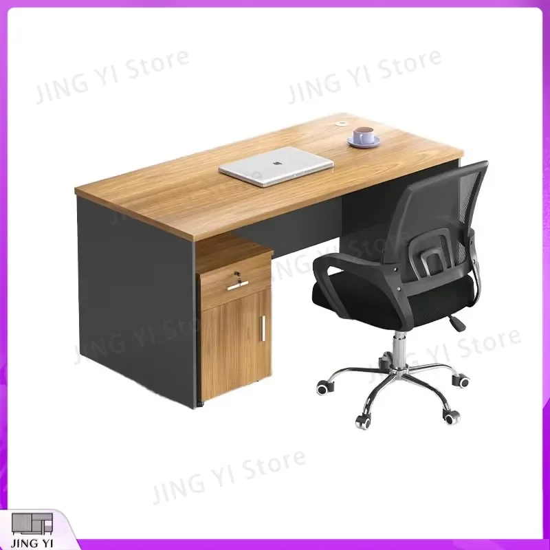

XT-180-1 Modern MDF Computer Desk with Chair Office Workstation for Single Staff Workshop Warehouse School Lab Equipment