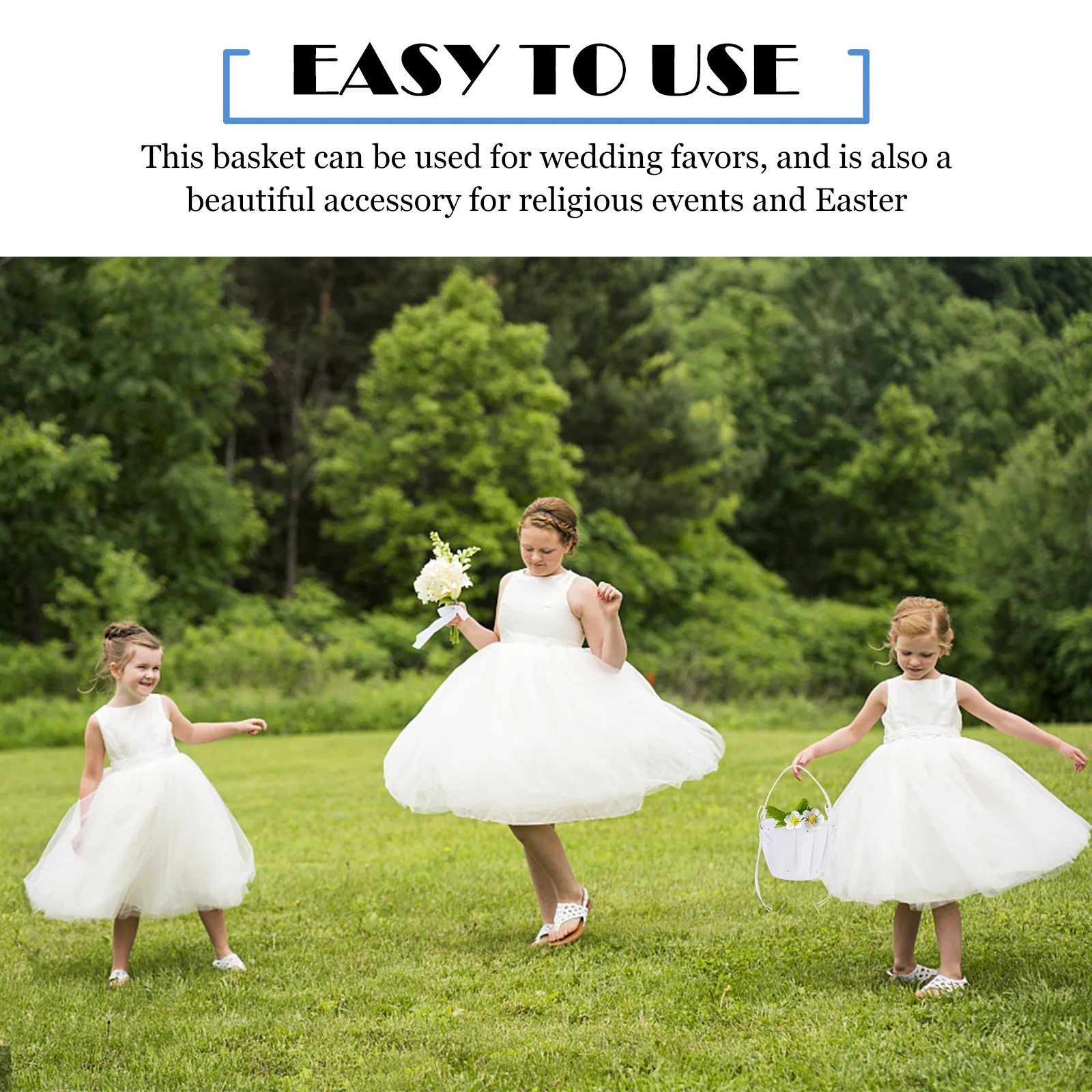 

1pc Wedding Flower Heart Diamond Bridal For Petals Confetti Beach Ceremonies Engagement Floral Girl Basket With Handle Party