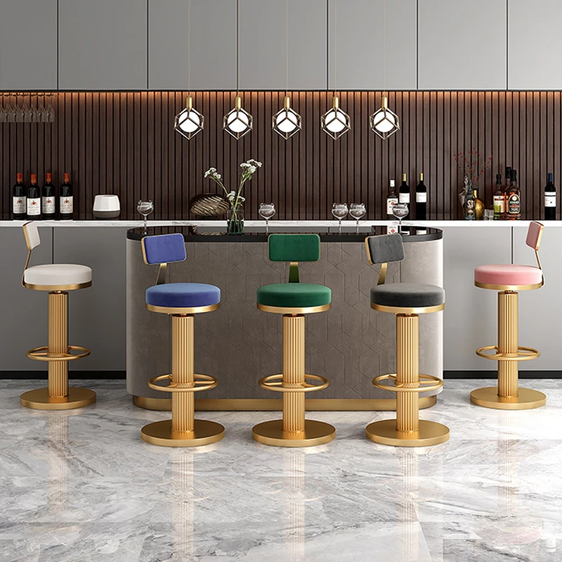 

Modern Portable Bar Stool Swivle Office Salon Folding Lounge Bar Stool Cashier Counter Cadeira Giratoria Restaurant Furniture