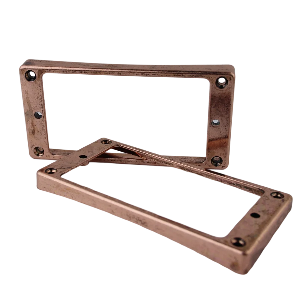 1 Set Bronze Color Humbucker Pickup Frames neck and bridge Pickup Mounting Ring Curved Tapered For LP Electric Guitar