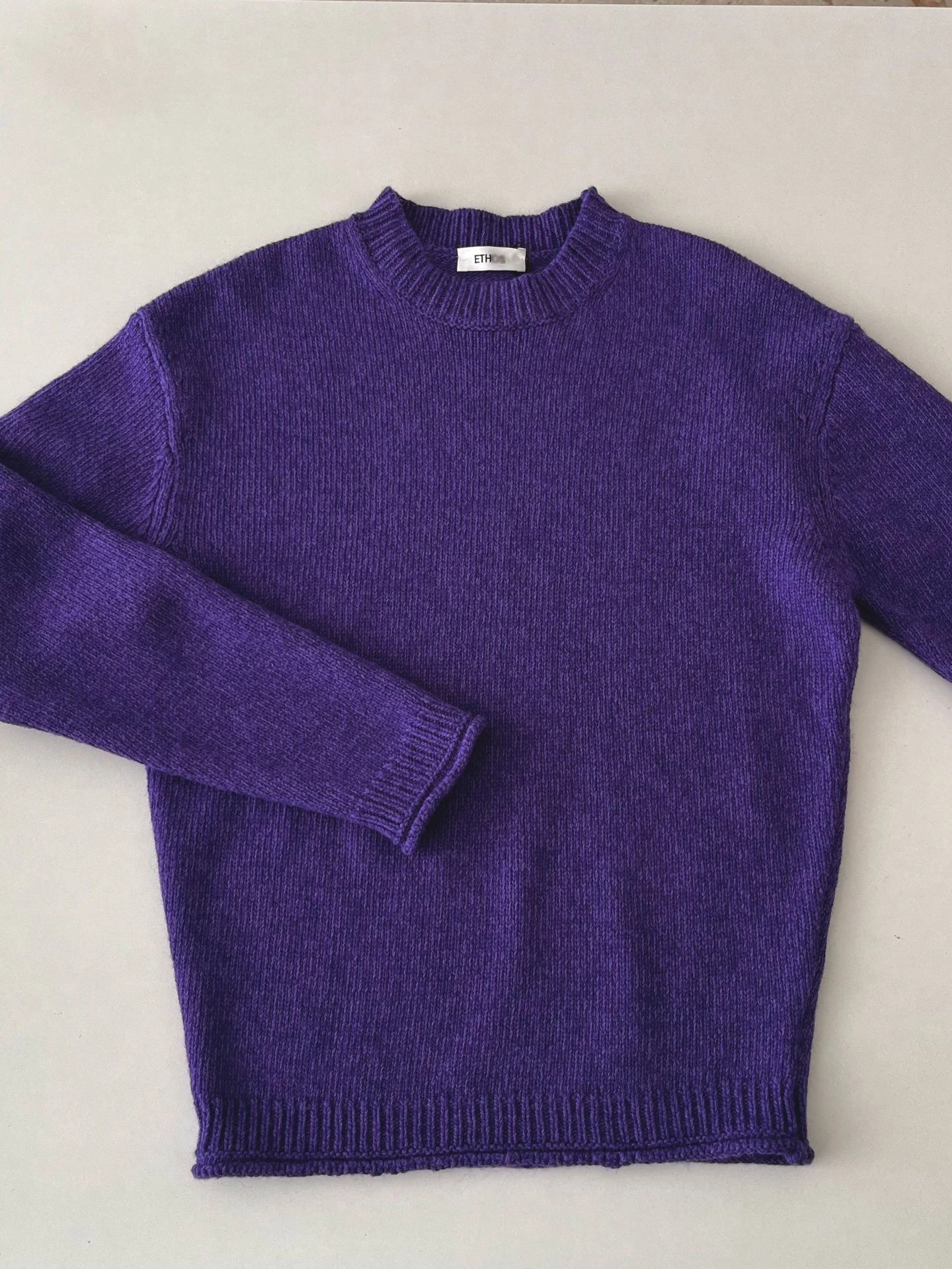 

Свободный круглый свитер Ne Purple Ethos Sle, женский трикотаж, удобный свитер для поездок на работу, Thiened Long Sve, новинка зимы
