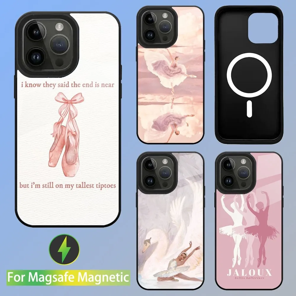 Ballet Dance Phone Case For iPhone 15,14,13,12,11,Plus,Pro,Max Mini Magsafe Magnetic Wireless Charging