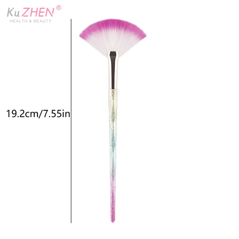 1PC Große Flache Highlight Erröten Fächerförmigen Make-Up Pinsel Pulver Lose Pulver Gesicht Pinsel Koreanische Weiche Gemütliche Sogar farbe Werkzeug Für Frauen