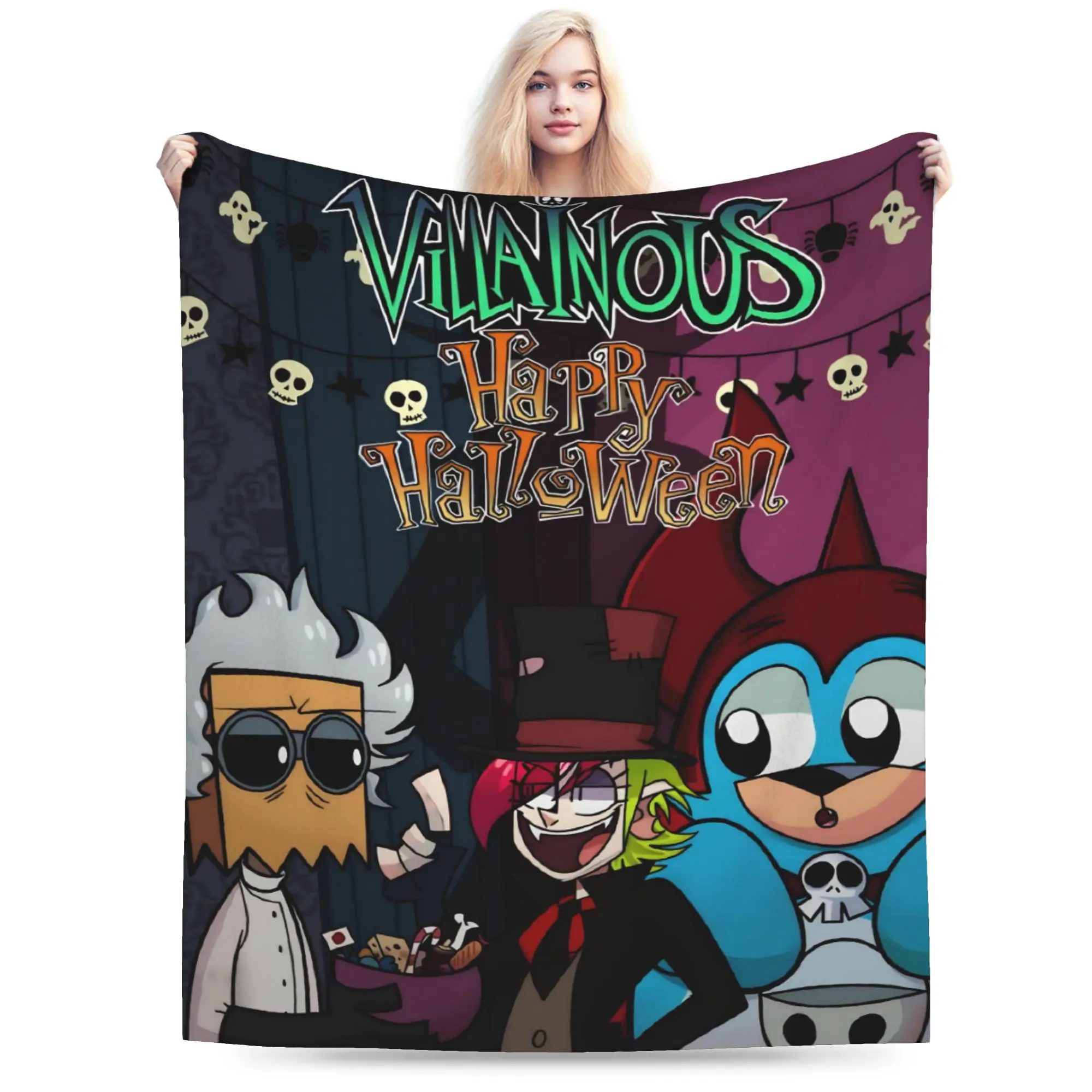 Villainous Comdy Gift Blanket For Men Women Super Soft Cozy  Throw Blankets for Living Room 50x60 Inches Multi-size