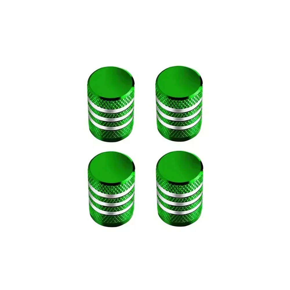 4 capuchons de valve universels - Couvre-tiges de valve anti-poussière en aluminium pour voiture, moto, vélo, protecteurs de noyau de valve