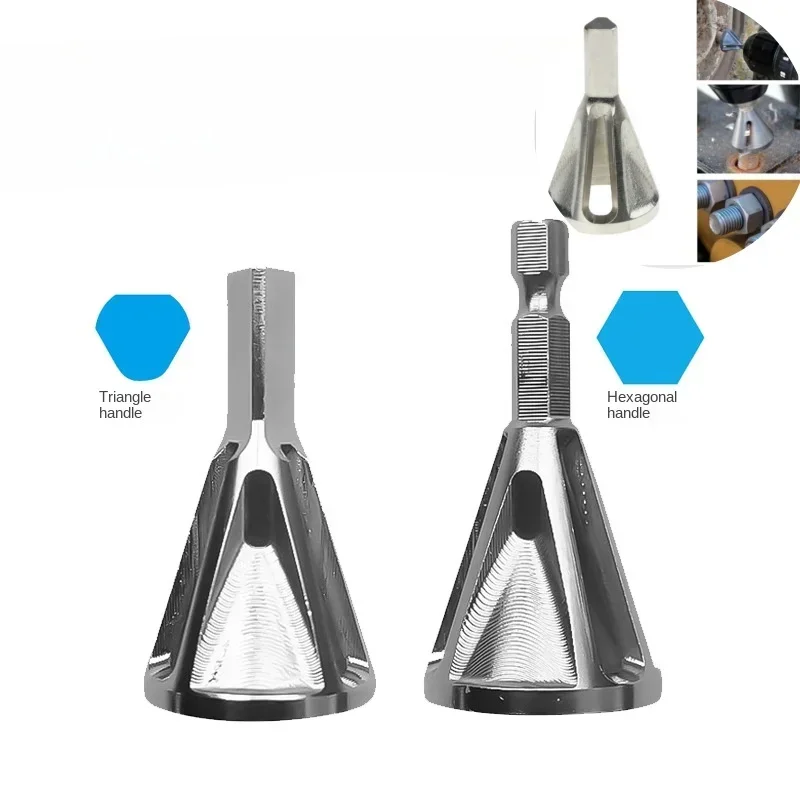 

New High-Speed Steel Deburring And Chamfering Tools Stainless Steel Drilling Triangle Shanks Hexagonal Threaded Edge Power Drill