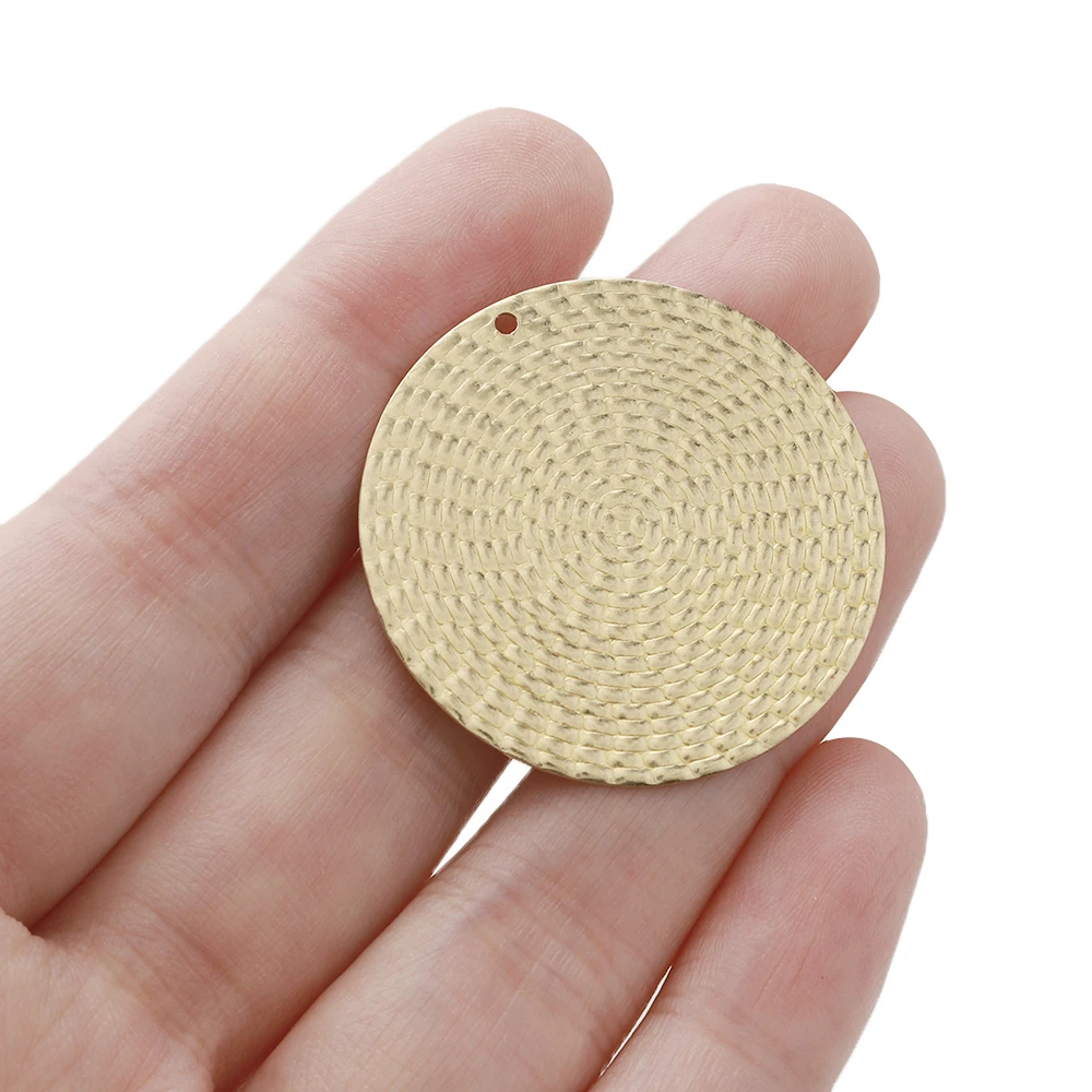 

10шт сырая латунь круглая форма Charms подвеска без отверстий круг штампов для Diy колье браслет серьги ювелирные изделия