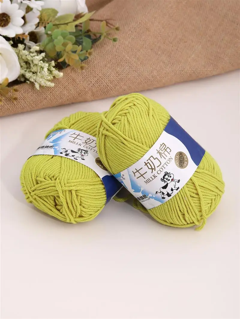 Milk Sweet Soft Cotton Baby Knitting Wool Yarn Thick Yarn Fiber Velvet Yarn Hand Knitting Wool Crochet Yarn For DIY Sweater