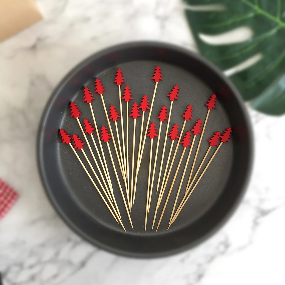 

100 PCS Toothpick for Picks Bamboo Wooden Sticks Xmas Trees