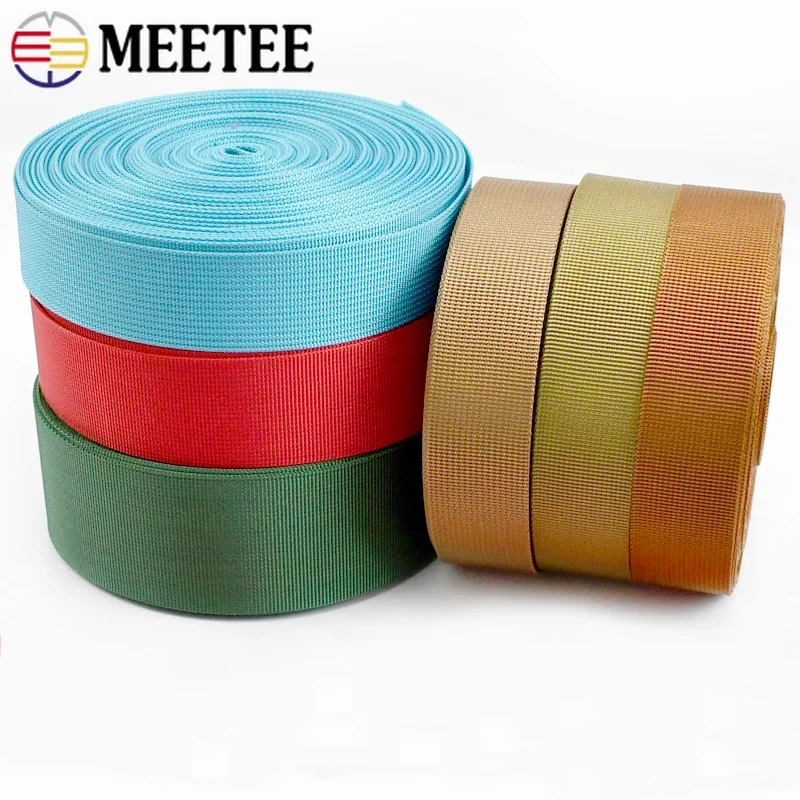 10Meters 20-50mm Thick 1mm Nylon Webbing Tape Trimming Safety Belt Knapsack Strap Ribbon DIY Bag Webbings Sew Band Accessory