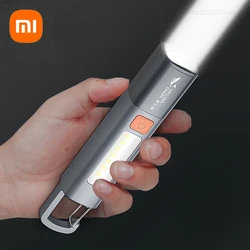 Xiaomi屋外用懐中電灯ポータブル強力光可変焦点投光器サイドライト家庭用充電式LED懐中電灯