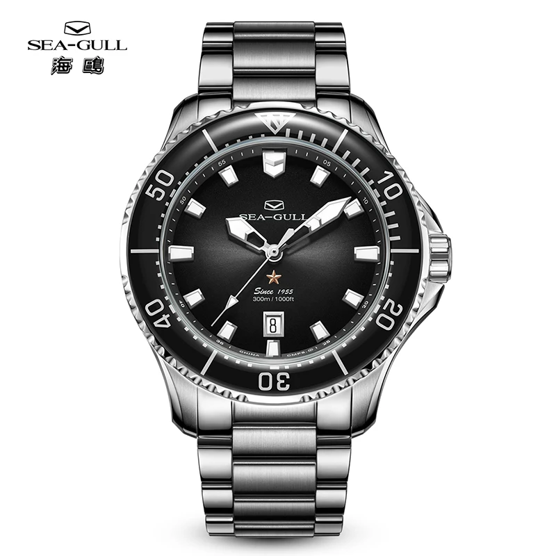 2026 Seagull Automatische mechanische Uhr Herrenuhr 300 m Wasserbeständigkeit 316L Edelstahl Saphirglas Ocean Series 1210