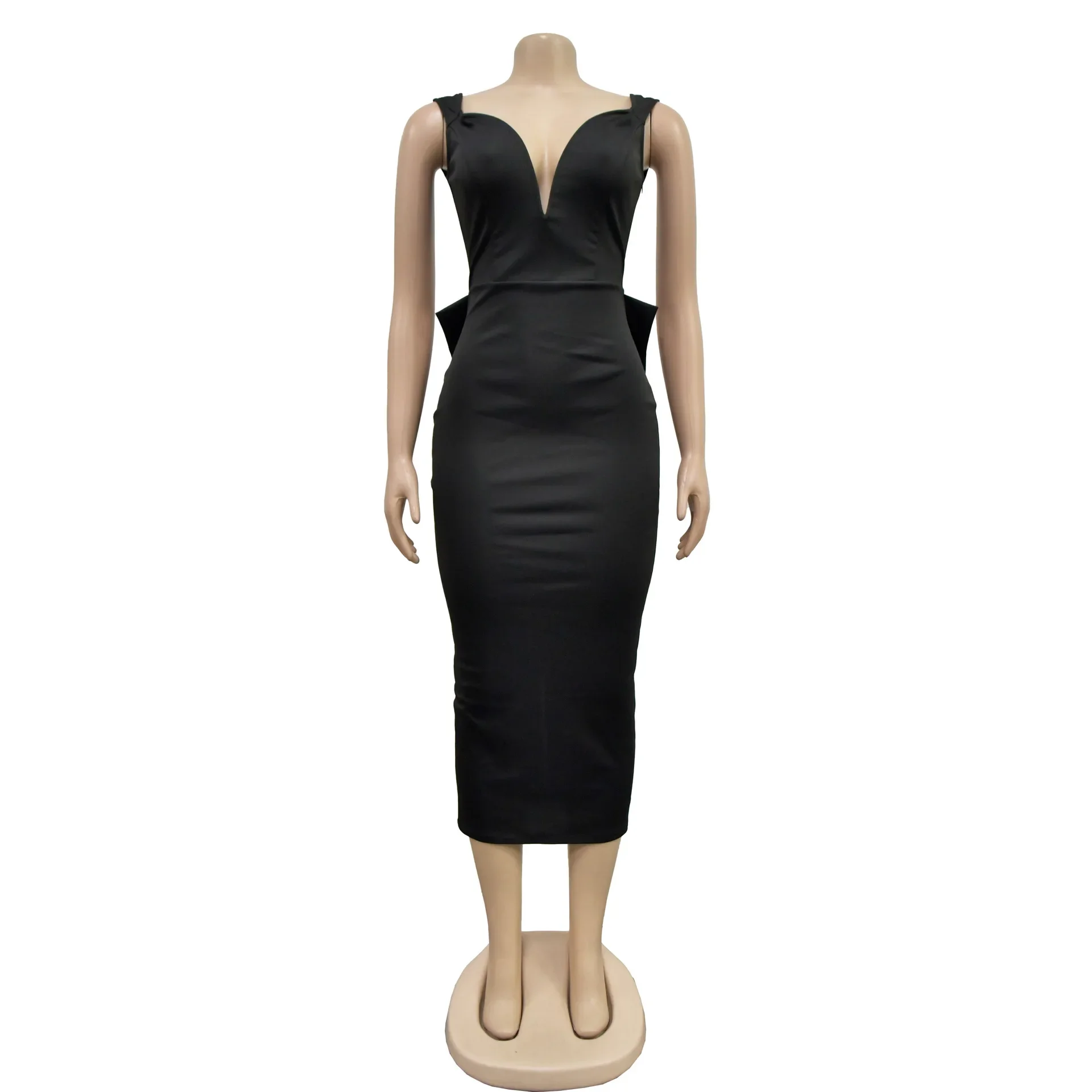 Sexy Backless V-Hals Avondjurken Vrouwen Mode Gala Jurk Vrouw Klaar Jurk Bodycon Elegante Party Cocktail Jurk Hxy101