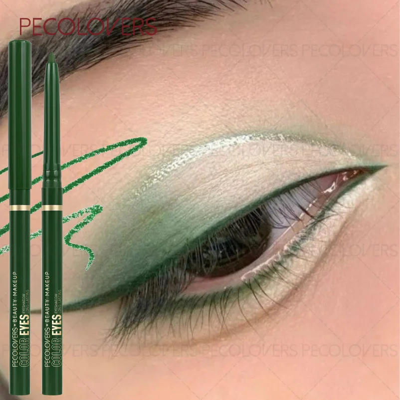 1PC Eyeliner Gel Pen, Long-lasting and Waterproof, Green/black, Soft Texture, Anti-smudge, Suitable for Halloween Festivals