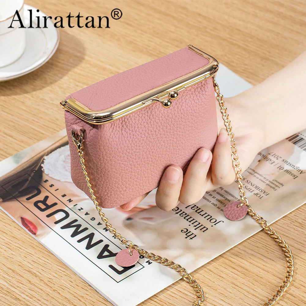 

Alirattan 2026 New Fashion Chain Bag Simple and Portable Shoulder Crossbody Bag Leather Multi functional Storage Bag