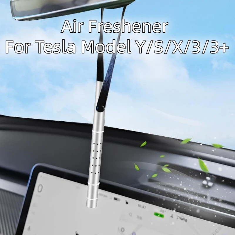 สําหรับTeslaรุ่นY/S/X/3/3 + Highland 2024 น้ํามันหอมระเหยAir Freshenerน้ําหอมจี้อุปกรณ์ตกแต่งภายในรถยนต์